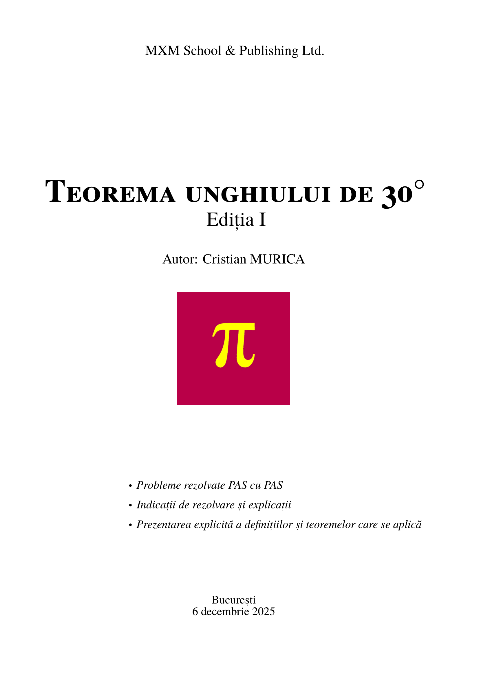 Teorema unghiului de 30° - Ediția I (_print după PDF_)